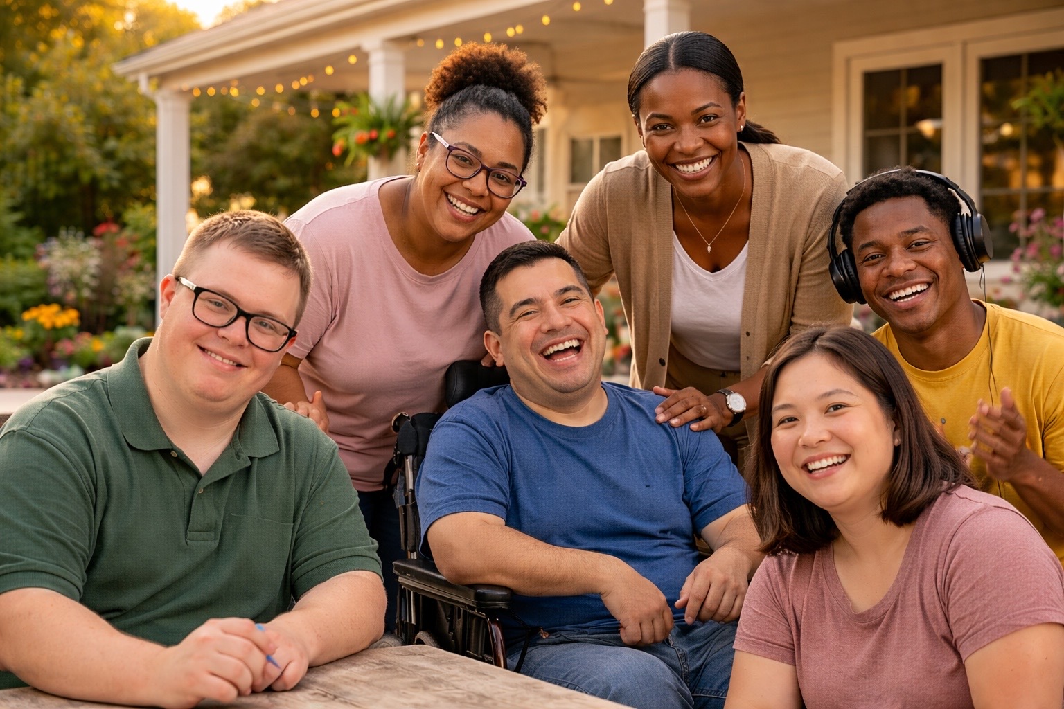 Residents and caregivers at Marley Rose Group Home